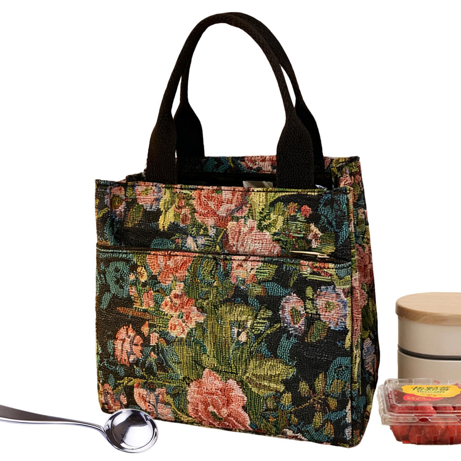Tote Bag Sublimation - Geïsoleerde lunchtas Bloem Waterdichte houder Lunch