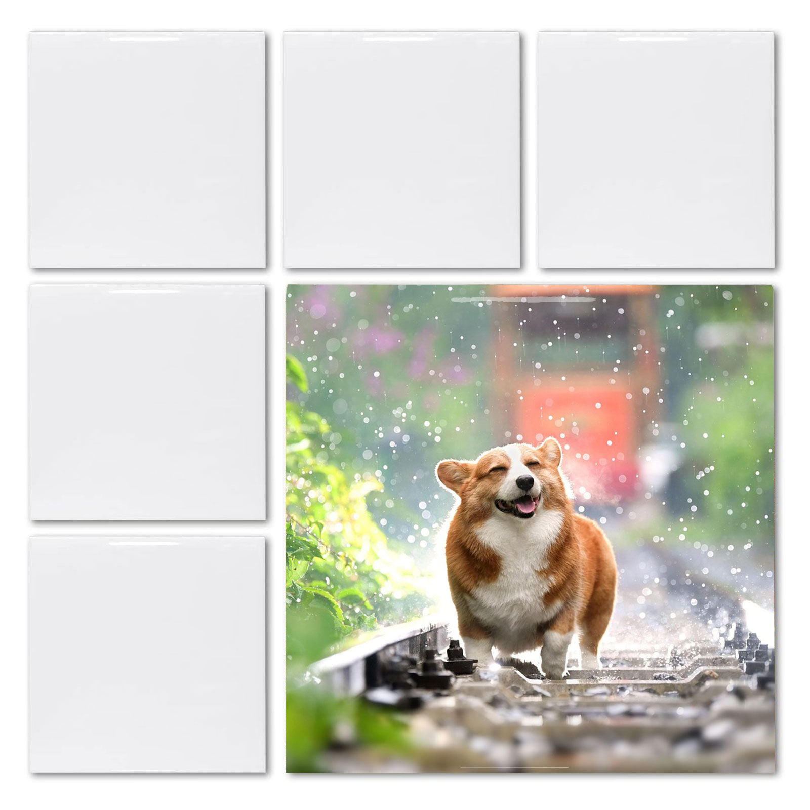 Ceramic Tile Blank - 20 stuks 4,25' X 4,25' Sublimatie