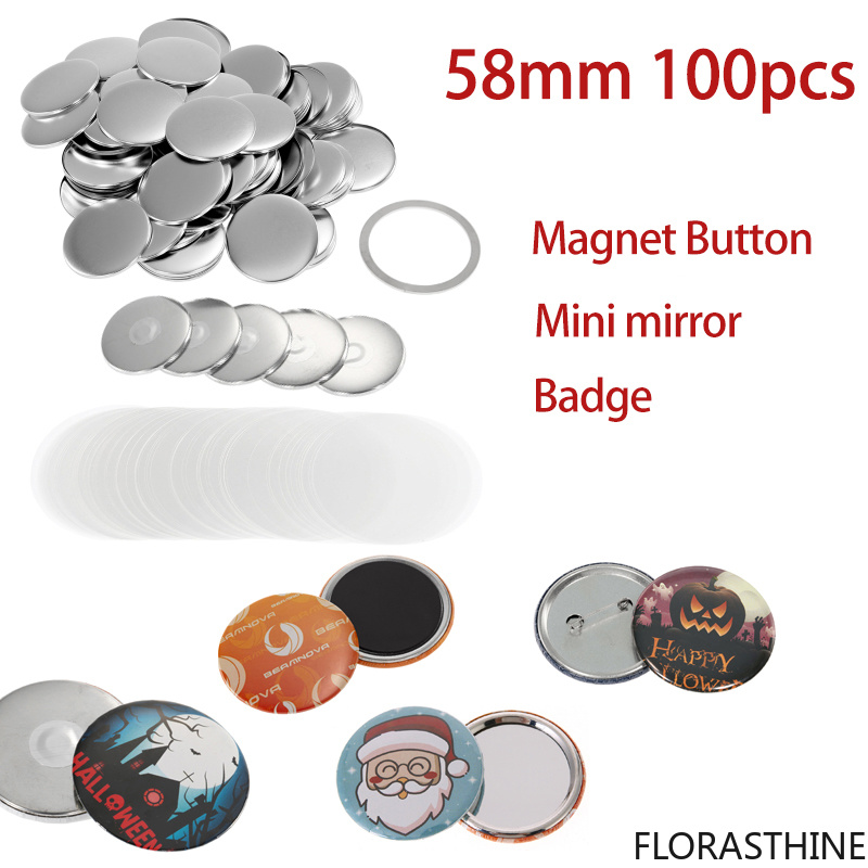 Button Badge Blank - 100 stuks 58mm blanco knoopspeldjes materiaal