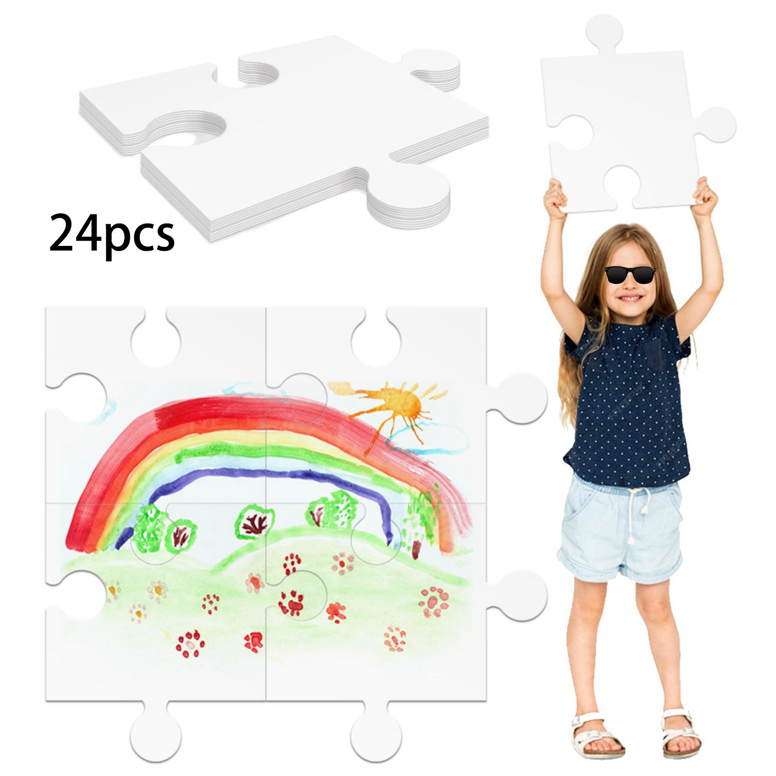 24 stuks witte kartonnen blanc - Puzzle Blank White recensie en prijs